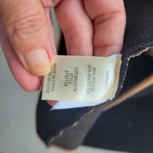 Max Studio Sweater Size Large Black With Tan Cardigan Blazer Old Money Preppy - Picture 4 of 8